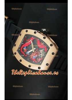 Richard Mille RM057 Tourbillon Jackie Chan Reloj Réplica Suiza en Oro Rosado