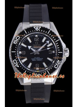 Reloj Omega Seamaster Planet Ocean con bisel negro y correa de caucho de 42 mm, réplica de alta calidad