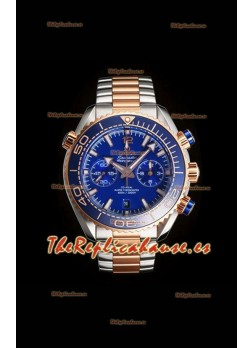 Reloj Omega Speedmaster Planet Ocean Blue con esfera y bisel Superclon