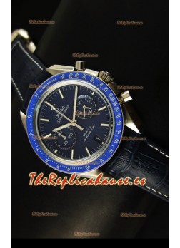 Omega Speedmaster Moon Reloj Réplica Japonés Co-Axial Dial en Azul Oscuro