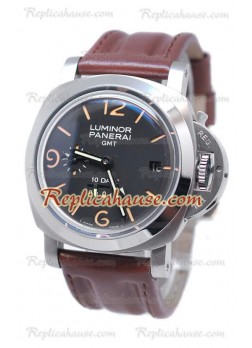 Panerai Luminor GMT 10 Days Brown Leather Reloj