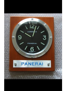 Panerai PAM255 Reloj Teak Wood Reloj de Pared Dial Blanco - Réplica a escala 1:1