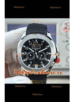 Reloj réplica suizo Patek Philippe Aquanaut 5261 con esfera negra