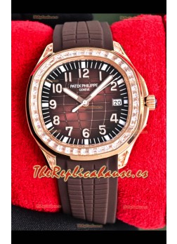 Reloj Patek Philippe Aquanaut 5167 de oro rosa con esfera marrón de 38,5 mm