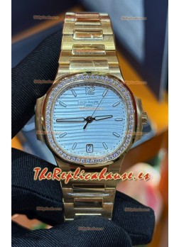 Reloj Patek Philippe Nautilus 7118/1200R-010 Superclon de 35 mm en color azul Tiffany