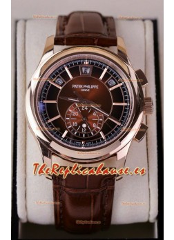 Reloj Patek Philippe 5205 Complications con fase lunar y esfera marrón, superclon