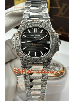 Reloj Patek Philippe Nautilus 5711/1500A con esfera negra, modelo infantil, superclon