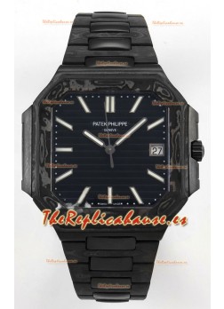 Reloj Patek Philippe Cubitus con caja de carbono y esfera negra, superclon