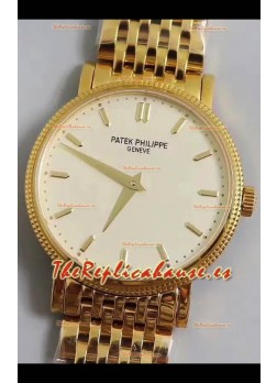 Reloj Patek Philippe Calatrava 5120 Superclon de oro amarillo con esfera blanca
