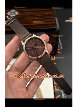 Reloj Patek Philippe Calatrava 4997 Superclon de oro rosa con esfera marrón