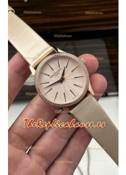 Reloj Patek Philippe Calatrava 4997 Superclon con esfera beige y oro rosa