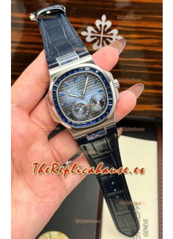 Reloj Patek Philippe Nautilus 5712 Superclon de oro rosa y rubíes azules