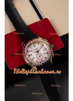 Reloj Patek Philippe Aquanaut 7968 Superclon de oro rosa con correa negra
