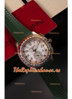 Reloj Patek Philippe Aquanaut 7968 Superclon de oro rosa con correa verde