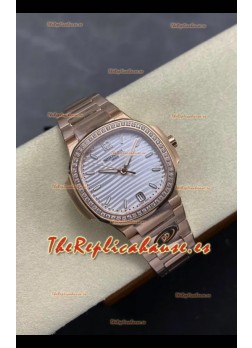Reloj Patek Philippe Nautilus 7118 de 35 mm con esfera de acero y oro rosa, superclon