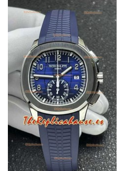 Reloj Patek Philippe Aquanaut 5968 con caja de acero y esfera azul, superclon