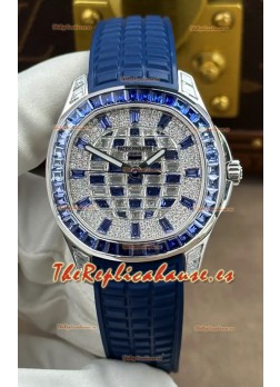 Patek Philippe Aquanaut Luce 5268/461G-001 Reloj Super Clon con Zafiros y Moissanita