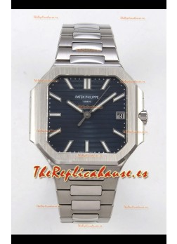 Reloj réplica suizo Patek Philippe Cubitus 7128 904L con caja de acero y esfera negra