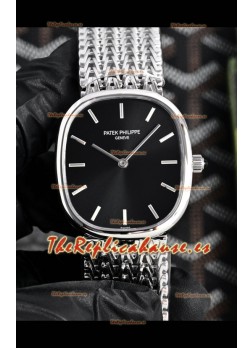 Reloj Patek Philippe Golden Ellipse 5738 con esfera negra, superclon