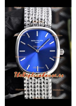 Reloj Patek Philippe Golden Ellipse 5738 con esfera azul, superclon