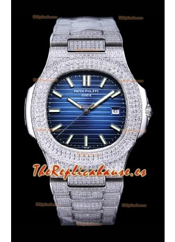 Patek Philippe Superclon Nautilus 5711/1A Edición con diamantes pavé y esfera azul