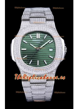 Patek Philippe Superclon Nautilus 5711/1A Edición con diamantes pavé y esfera verde