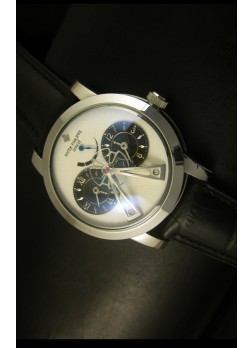 Patek Philippe Sub Dial Dual Reloj con Movimiento Japonés
