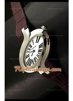 Delices De Cartier Réplica Reloj Señoras con Correa Marrón