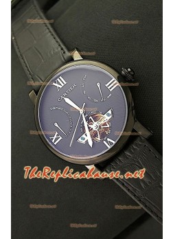 Cartier Calibre Tourbilon Reloj Japonés con Esfera Negra 