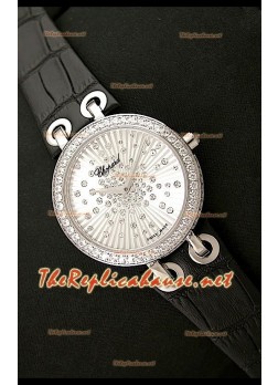 Chopard Xtraveganza Reloj para Señoras con Diamantes incrustados en carcasa y Correa Negra