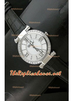 Chopard Ladies Imperiale Swiss Watch en cuero negro
