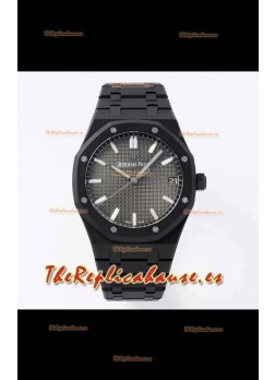 Audemars Piguet Royal Oak PVD Reloj Réplica Suizo con Revestimienvo PVD Movimiento 3120 - Dial Gris