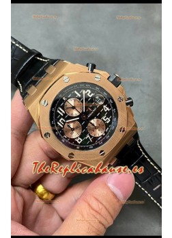Audemars Piguet Royal Oak Offshore Dial Negro Cronógrafo Reloj Réplica a Espejo 1:1 - Acero 904L