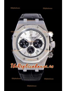 Audemars Piguet Royal Oak Chronograph Dial Blanco Reloj Réplica Espejo 1:1 de Acero 904L