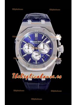 Audemars Piguet Royal Oak Chronograph Dial Azul Reloj Réplica a espejo 1:1 de Acero 904L