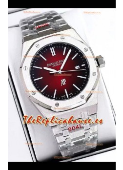 Audemars Piguet Royal Oak Reloj Jumbo Extra Thin Edition Dial Rojo - 39MM en Caja de Acero 904L