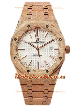 Audemars Piguet Royal Oak 37MM Reloj Caja Escarchada en Movimiento 3120 - Réplica Espejo 1:1