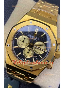 Audemars Piguet Royal Oak Cronógrafo Oro Amarillo Dial Dial Correa Acero Reloj Réplica Suiza