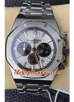 Audemars Piguet Royal Oak Chronograph Dial Blanco Correa Acero Reloj Réplica Suiza