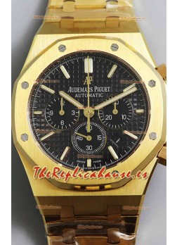 Audemars Piguet Royal Oak Cronógrafo Oro Amarillo Dial Dial Correa Acero Reloj Réplica Suiza