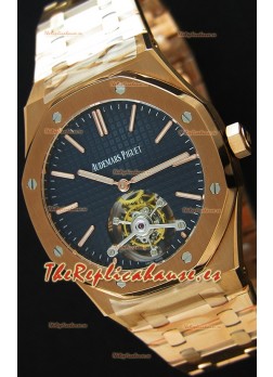 Audemars Piguet Royal Oak Tourbillon 41mm Reloj Extra Fino Dial Azul Oscuro