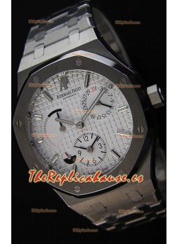 Audemars Piguet Royal Oak Dual Time Reloj Réplica Suizo en Dial Blanco