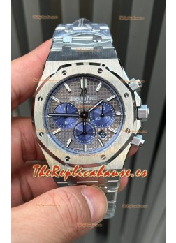 Audemars Piguet Royal Oak Chronograph Dial Gris Correa Acero Reloj Réplica Suizo