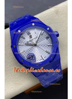 Audemars Piguet Royal Oak 15500 Reloj Caja Cerámica Azul Super Clone Replica Dial Acero