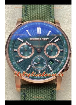 Audemars Piguet CODE 11.59 Chronograph Reloj Réplica Suizo Caja en Oro Rosado Dial Verde
