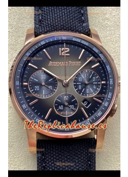 Audemars Piguet CODE 11.59 Chronograph Reloj Réplica Suizo Caja en Oro Rosado Dial Negro
