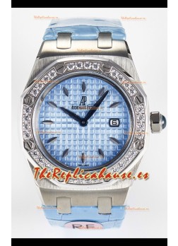 Audemars Piguet Royal Oak 33MM Acero 904L Dial Azul Cuarzo Suizo Reloj Réplica