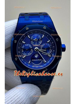 Audemars Piguet Royal Oak Calendario Perpetuo Super Clone Azul Cerámica Reloj Réplica