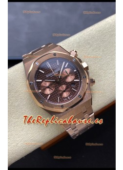 Audemars Piguet Royal Oak Super Clone - Caja Oro Rosado Dial Marrón en 41MM