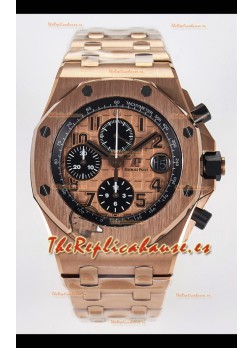 Audemars Piguet Royal Oak Offshore Oro Rosado BRICK Dial Reloj Réplica Super Clone 1:1  - Acero 904L